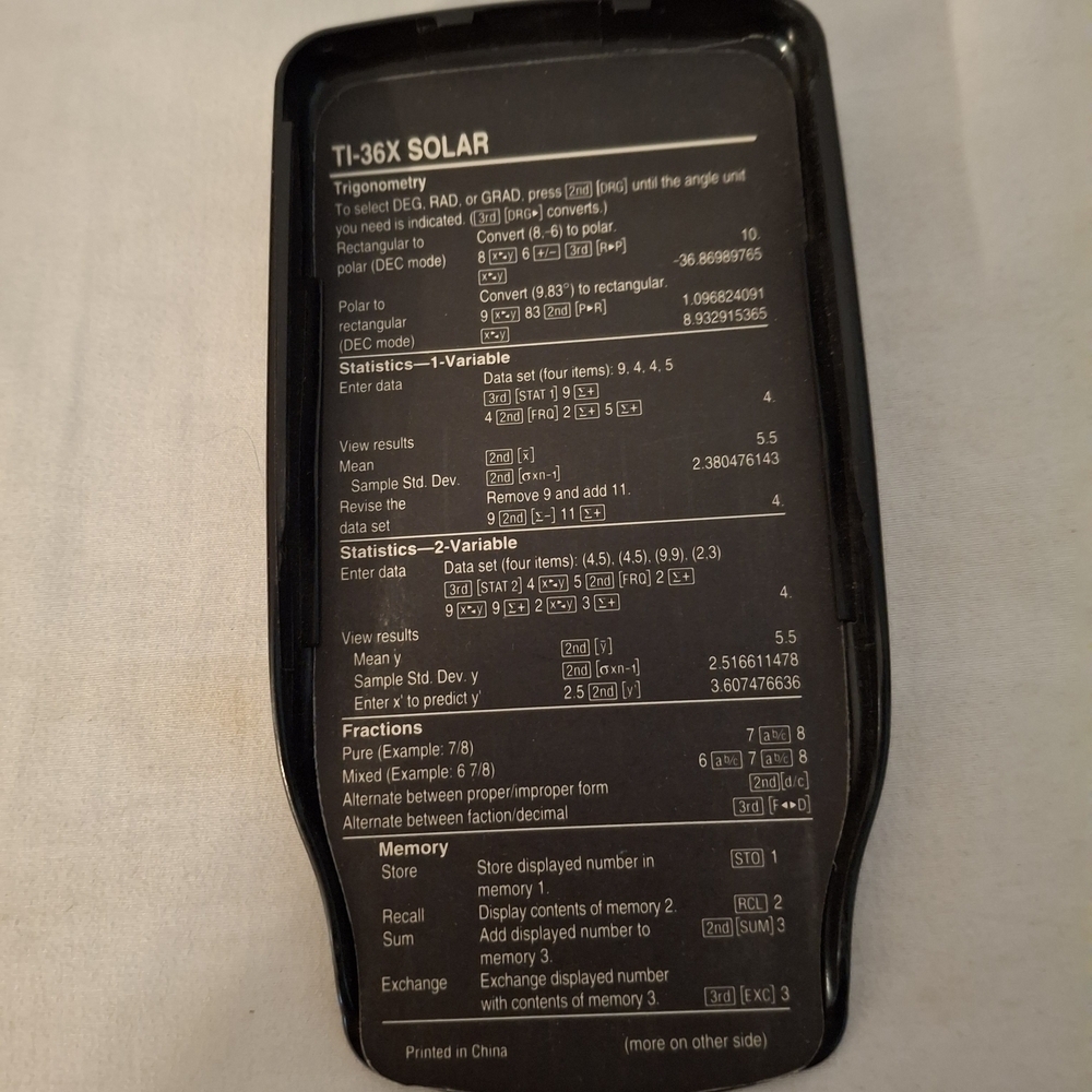 Texas Instruments TI-36X Solar Calculator - Picture 3 of 5